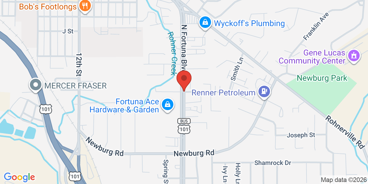 Map of 85 North Fortuna Boulevard, Fortuna, CA
