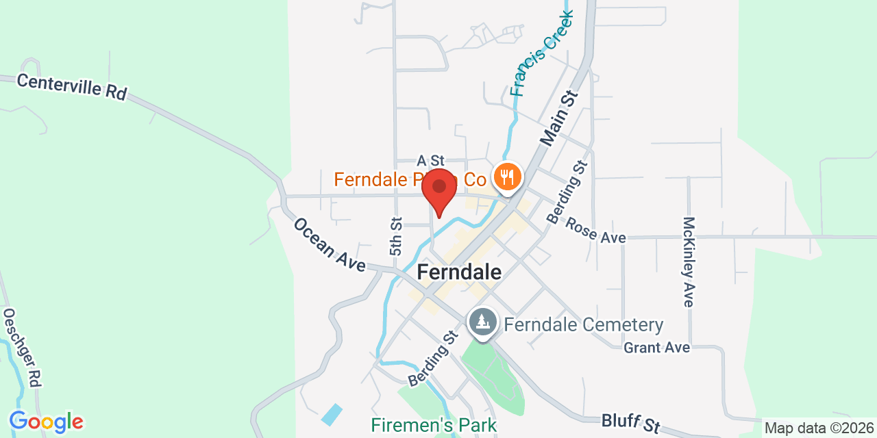 Map of 518 4th Street, Ferndale, CA