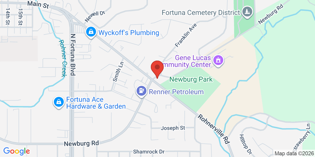 Map of 2600 Newburg Road, Fortuna, CA